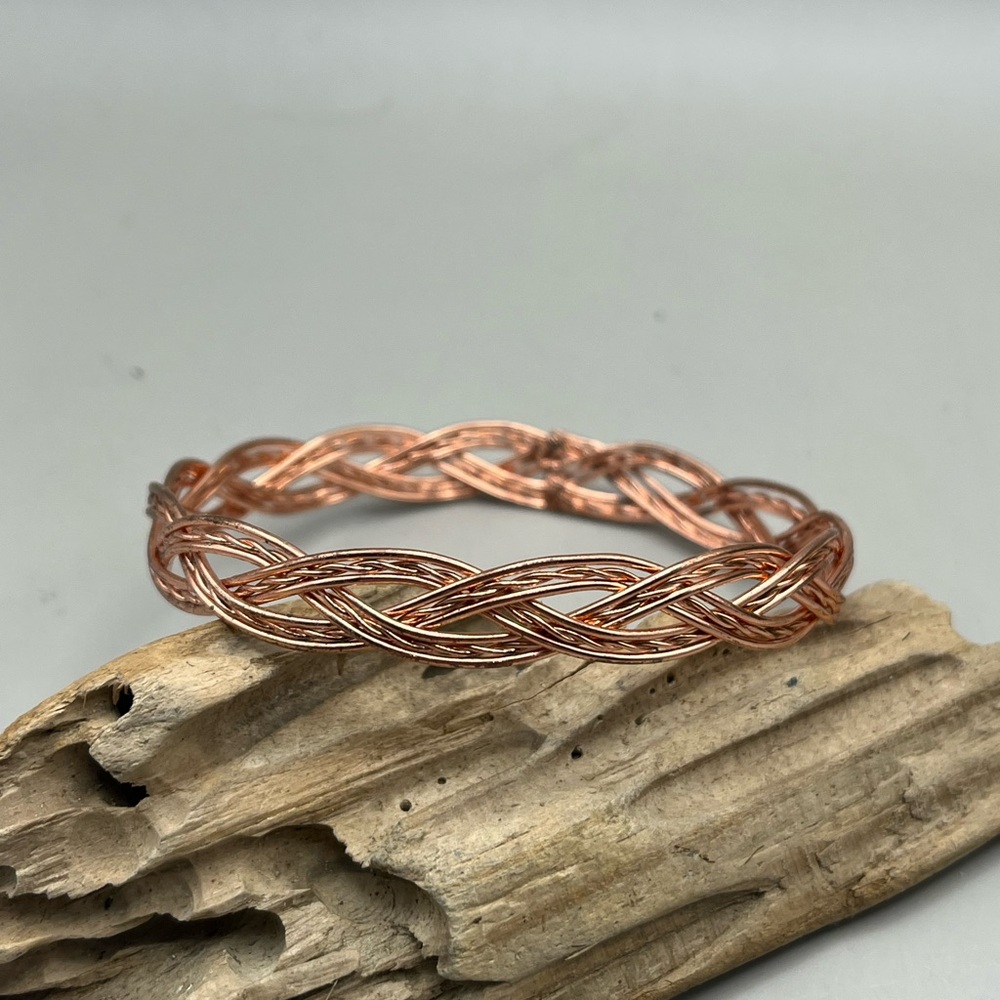 Elegant Copper Braided Bracelet
